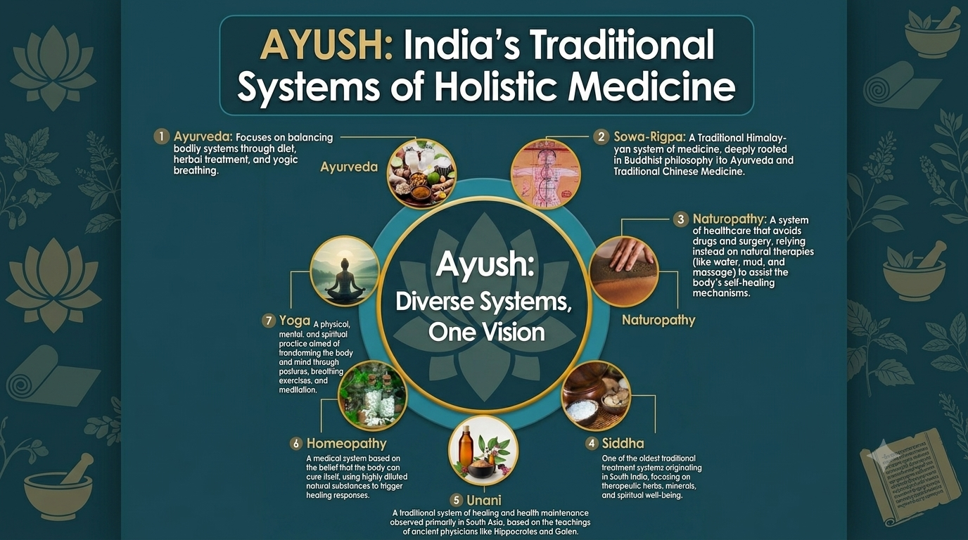 AYUSH India Traditional Medical Systems Infographic